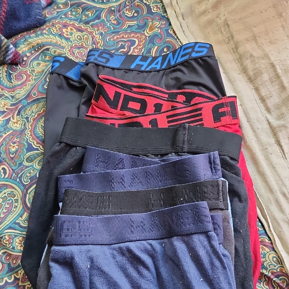 6 Men's Boxer Briefs Pack Bug Sizes XXL - Black, Red, Navy